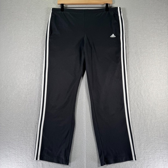 Vintage Adidas Sweatpants Mens Medium Black Stripes Classic Comfort Lightweight - Picture 1 of 14